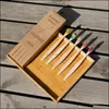 8 Colors Natural Pure Bamboo Toothbrush Portable Soft Environmental Protection Brush Oral Cleaning Care Tool Wholesale Wooden Rainbow Drop D