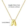 Anhänger Halsketten Mode Edelstahl Buchstaben Halskette Für Frauen Männer Gold Farbe Silber Hauptstadt Alphabet/1 PCAnhänger