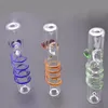 Ganzes Mini Proteable Dampf Roller gefärbte Dampfschreiberglashand -Tabakrohre mit farbenfrohen Spiral6718408