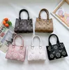 Fashion children letter print handbag kids printed PU leather chain bag baby totes girls purse supply