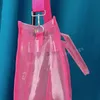 2022 novas sacolas de pvc designer feminina verão transparente geléia cor bolsas de grande capacidade com alça de ombro bolsa de praia carteiras crossbody