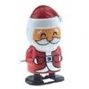 사랑스러운 크리스마스 플라스틱 windup 장난감 산타 클로스 눈사람 시계 장난감 어린이 점프 선물 만화 캐릭터 크리스마스 선물
