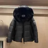 Women's Down Down Parkas projektantka 2022 Najwyższej jakości kobiety Lady Girl Kurtka Kobieta luksusowa marka Biała kaczka Downs Fox Fur Cllar Fluffy ciepłe pasy Casual G4SV