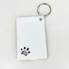 Sublimação em branco Chaveiro de madeira pingente de dupla face transferência de calor Pet Keychains Saco Decoração DIY Gift Keyring BBE13809