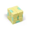 Infinity Cube Candy Renk Fidget Bulmaca Oyuncak Anti Dekompresyon Parmak El Döndürücüler Yetişkin Çocuklar İçin Eğlenceli Oyuncaklar