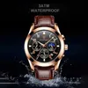 Relojes POEDAGAR para hombre, reloj de pulsera luminoso resistente al agua de cuero de moda, marca superior de lujo, reloj de cuarzo para hombre, reloj Masculino 220530