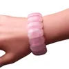 Beaded Strands 100% Natural Stone Armband Rose Crystal Pink Quartz Vintage Charms Bangle For Women Men smycken Fashion Gift beaaded Lars22