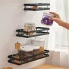 Küchenregalgewürz Rack Wand montiert Badezimmer Punch-freie Kleiderbügel Wand kleine schmale Eckspeicherregale