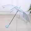 Transparent Clear Umbrella Dance Performance Long Handle Umbrellas Colorful Beach Umbrella For Men Women Kids SN4469