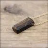 Arts And Crafts Gold Chains Stone Silce Slab Pendants Healing Crystal Reiki Natural Smoky Rose Quartz Citrines Gems Nec Sports2010 Dhhe6