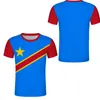Dr Kongo Futbol Forması 2022 Zaire bayrağı 3D Baskı Aldult ve Çocuklar İçin Büyük Boy Tişört