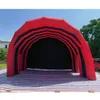 7x5x5m rode en zwarte opblaasbare podiumafdekking tent Oxford opblaasbare koepel dakluifel luchttent voor buitenconcerten evenementen