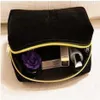 Merk cosmetische tas gouden letter borduurwerk make -uptassen dames portefeuilles zakletter koppeling tassen black252v