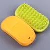 Chien Toilettage Artifice de nettoyage des poils d'animaux Brosse de bain de massage Nettoyez les brosses de massage en silicone pour animaux de compagnie spéciaux pour chats courts 20220826 E3