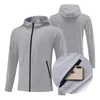 Running Jackets Nylon Sports Hooded Men's Sweatshirt 3 Färger Fitness Ytterkläder Jacket Skjorta Casual Travel Gym Zipper Sportwear