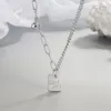 Pendant Necklaces Trendy Sterling 925 Silver Thick Plated Necklace Chain For Women Luck Card Fashion JewelryPendant