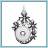 Pendentif Colliers Mode Sier Métal Snap Bouton Collier Strass Fleur Rétro DIY 18mm Gingembre Boutons Bijoux Drop De Carshop2006 Dhze4