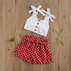 Clothing Sets Infant Kids Baby Girl&rsquo;s Summer Two Piece Set Fashion Solid Color Bandage Suspender Tops And Elastic Heart Short Pant