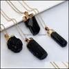 Colares pendentes pingentes j￳ias irregular de pedra natural pendurada para homens homens decora￧￣o de festa de moda dhswq