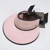 Breite Krempeln Hüte Sommer Visors Hut Frauen falten Sonnenstrand Stroh Chapeau Femme UV Schutz Camping Capswide