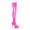 Boots New Pointed Waterproof Platform Thin High Heels Knee Length Fashion Sexy Large Women's 220722
