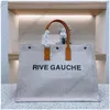 Trend plaj çantaları tasarımcılar noe rive rive gauche keten gündelik totes bayan alışveriş büyük kapasite el çantaları bayanlar lurex tuval omuz çantası 4992902 617481 49929096