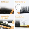 L L LC LD LU M N curl 16Rows False Eyelash Extensions Mink Black Material 7 15mm Mixed Tray L Makeup Lashes 220524