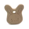 DIY kreskówka Długouszek króliki naturalny buk drewniany drewniany łańcuch pacyfierowy drewniany drewniany zabawka dla noworodka