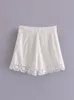 Kumsvag verão mulheres ternos doces 2 peças define camisas de renda branca tops e shorts moda feminina rua duas peças roupas 220704