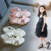 Flickor Sandaler Barn Skor Kids Baby Girls Fashion Sandals Summer School Princess Sandaler med Blomma G220418