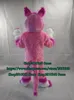 Талисман кукла костюм розовые длинные пушистые пешерные собачьи собака фокс волк талисман костюм тусы взрослый мультфильм персонаж компании деятельности парка развлечений 908