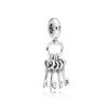 Nowy popularny 925 Sterling Silver Fashion Charm Fit Oryginalna bransoletka Pandora Lśniąca miłosna litera wisząca