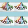Подвесные ожерелья подвески ювелирные изделия 6color Смешанный цвет животные бабочки лампы стекло капля Murano Hearl Dh8k5