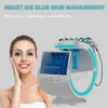 7 In 1 H202 Scrubber Gold RF Ultrasound Ice Cold Hammer With Analyzer Newest AI Detector Face Cleaning Beauty Facial Machine