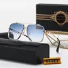 2022 Vintage Sunglasses Rimless Square Women's Sun Gafas de sol de moda Sombras de diseño de lujo Marco de oro Gafas de sol UV400 Gradiente Dita Mach Mix