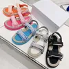 Tasarımcı Platform Sandal Yaz Sıradan Ayakkabı Tatil Tarzı Kadın Kenevir Halat Dokuma Buzağı Deri Düz Ayakkabı Floresan Renk No403