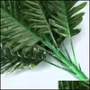 Decorative Flowers Wreaths Festive Party Supplies Home Garden 90Cm 39 Heads Tropical Plants Large Artificial Palm Tree Fake Monstera Silk