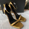 NOUVEAU Haute-Talons en cuir verni en cuir de créateur pour femmes sandales à lettres uniques Talons hauts pour femmes robe de soirée sexy robe de mariage +