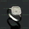 2022 New Luxury Full Diamond Crystal Wedding Ring Brand Design classico Quadrifoglio Anello moda europea placcato oro Midi Anelli gioielli