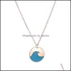 Pendant Necklaces Waves Sea Pendants Necklace Fashion Trendy Jewelry Gift Beach Drop Delivery 2021 Mjfashion Dhr98