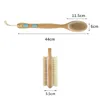 Bath Brushes with Soft and Stiff Bristles, Exfoliating Skin Shower Brush, Specially Long Wooden Handle Bath Tool