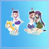 Keychains Anime Stand Gakkou Gurashi School-Live Takeya Yuk Ebisuzawa Kurumi Akrylfigur Display Desktop Decoration 15cmkeychains Fier22