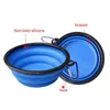 Pet Bowls Silicone Puppy Collapsible Bowl Pet Feeding Bowls with Climbing Buckle Travel Portable Dog Food Container 1000pcs DAS477