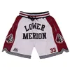 Herrarna Lower Merion College 33 Bryant Basketball Shorts Championship McDonald's All American High School Pants Songed