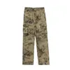 Pantaloni mimetici Cargo Salopette da uomo High Street Big Pocket Pantaloni stampati alla moda Escursionismo Più tasche Pantaloni Safari da viaggio Taglia S-XL