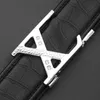 Belt de couro masculino de luxo clássico por atacado Cinturão de couro novo de alto grau Automático Buckle Diamond Inclaid Letter Famous Brand Designer