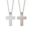 Mode DIY sublimation blanc mens collier argent croix collier designer bijoux femmes homme chaîne partie Photo Cadre Pendentif pour Couples Femme Colliers Cadeau