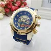 138 Brand de luxe Top Quality Invained Reserve 100 Fonction Tous les petits travaux Quartz Men Wristwatch Chronograph Watch Dropshiping6892486