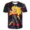 MEN039S TSHIRTSファッション日本語アニメドラゴンベッド3D印刷TシャツTシャツMEN GOKU VETISA HARAJUKU ONECK TSHIRT CASUAR SHORT SL9286519