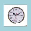 Autres horloges Accessoires Home Decor Garden Fashion 90Mm Mini Insert Clock Watch Japanese Pc12888 Quartz Movement Gold/Sier Plasatic Up Rom